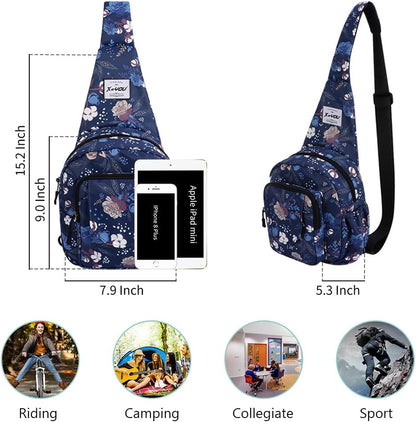 Small Sling Bags for Women Crossbody Backpack Hiking Travel Daypack Chest Bag Lightweight Shoulder Bag