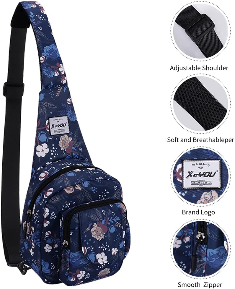 Small Sling Bags for Women Crossbody Backpack Hiking Travel Daypack Chest Bag Lightweight Shoulder Bag