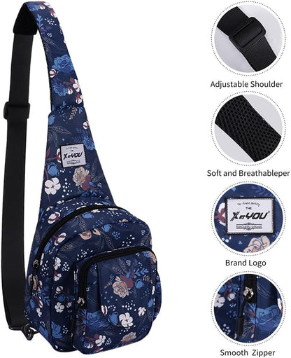 Small Sling Bags for Women Crossbody Backpack Hiking Travel Daypack Chest Bag Lightweight Shoulder Bag