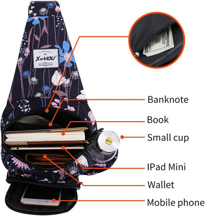 Small Sling Bags for Women Crossbody Backpack Hiking Travel Daypack Chest Bag Lightweight Shoulder Bag