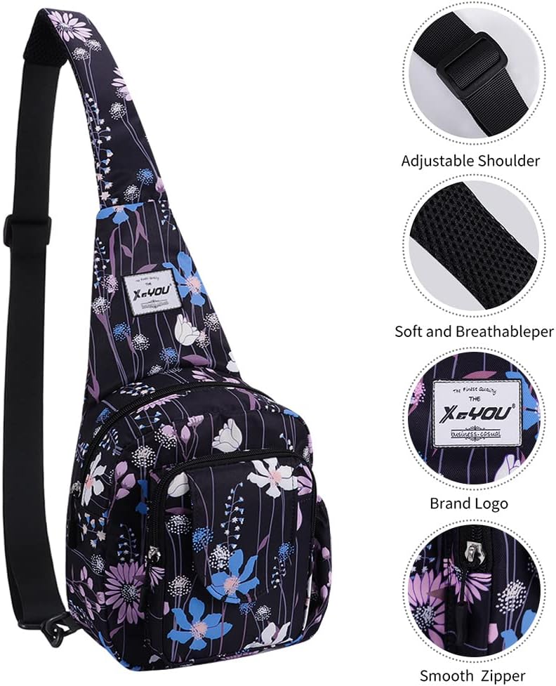 Small Sling Bags for Women Crossbody Backpack Hiking Travel Daypack Chest Bag Lightweight Shoulder Bag