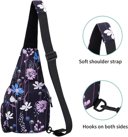 Small Sling Bags for Women Crossbody Backpack Hiking Travel Daypack Chest Bag Lightweight Shoulder Bag