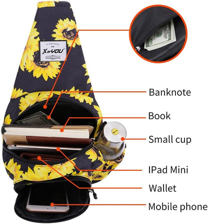 Small Sling Bags for Women Crossbody Backpack Hiking Travel Daypack Chest Bag Lightweight Shoulder Bag