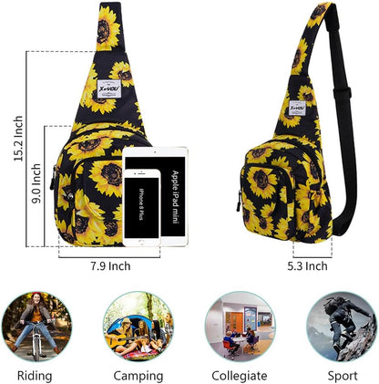 Small Sling Bags for Women Crossbody Backpack Hiking Travel Daypack Chest Bag Lightweight Shoulder Bag