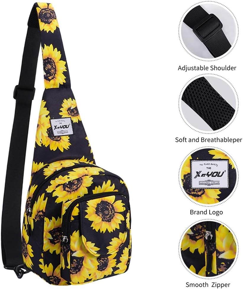 Small Sling Bags for Women Crossbody Backpack Hiking Travel Daypack Chest Bag Lightweight Shoulder Bag