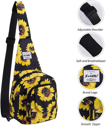 Small Sling Bags for Women Crossbody Backpack Hiking Travel Daypack Chest Bag Lightweight Shoulder Bag