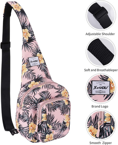 Small Sling Bags for Women Crossbody Backpack Hiking Travel Daypack Chest Bag Lightweight Shoulder Bag