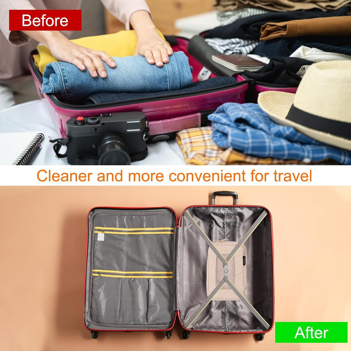 Compression Packing Cube for Suitcases 18x12x13cm Lightweight Luggage Organizers Bag Travel Essentials Compression Bags for Carry on Suitcases, Grey
