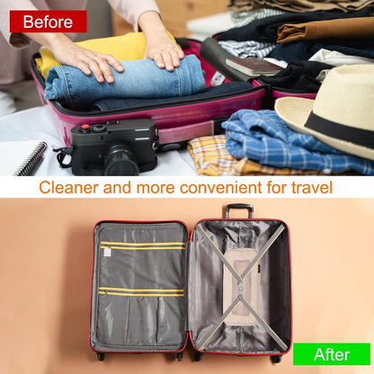 Compression Packing Cube for Suitcases 18x12x13cm Lightweight Luggage Organizers Bag Travel Essentials Compression Bags for Carry on Suitcases, Grey