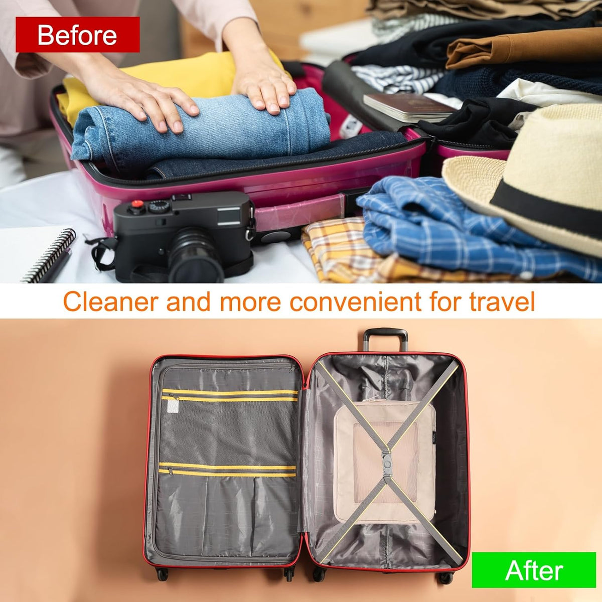 Compression Packing Cube for Suitcases 18x12x13cm Lightweight Luggage Organizers Bag Travel Essentials Compression Bags for Carry on Suitcases, Grey