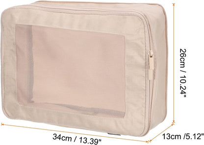 Compression Packing Cube for Suitcases 18x12x13cm Lightweight Luggage Organizers Bag Travel Essentials Compression Bags for Carry on Suitcases, Grey