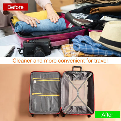 Compression Packing Cube for Suitcases 18x12x13cm Lightweight Luggage Organizers Bag Travel Essentials Compression Bags for Carry on Suitcases, Grey