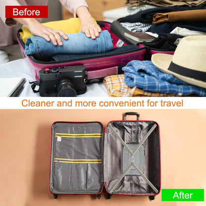 Compression Packing Cube for Suitcases 18x12x13cm Lightweight Luggage Organizers Bag Travel Essentials Compression Bags for Carry on Suitcases, Grey