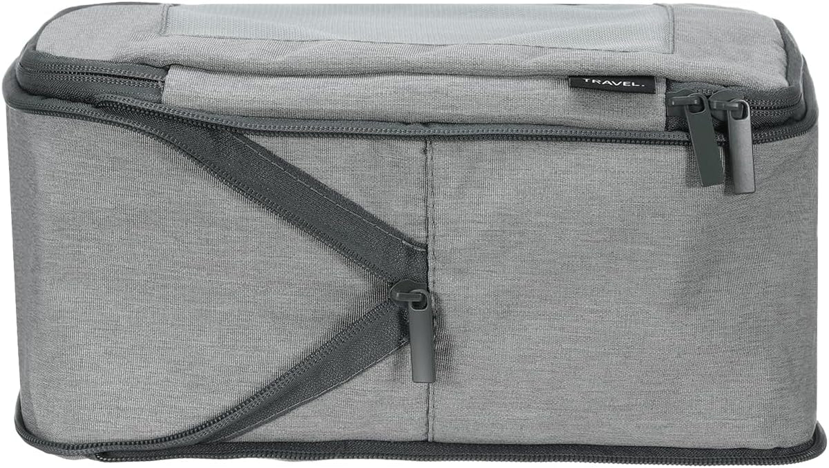 Compression Packing Cube for Suitcases 18x12x13cm Lightweight Luggage Organizers Bag Travel Essentials Compression Bags for Carry on Suitcases, Grey