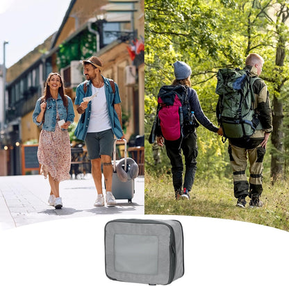 Compression Packing Cube for Suitcases 18x12x13cm Lightweight Luggage Organizers Bag Travel Essentials Compression Bags for Carry on Suitcases, Grey