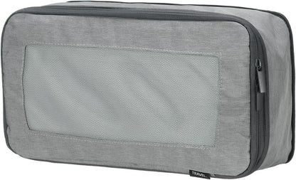 Compression Packing Cube for Suitcases 18x12x13cm Lightweight Luggage Organizers Bag Travel Essentials Compression Bags for Carry on Suitcases, Grey