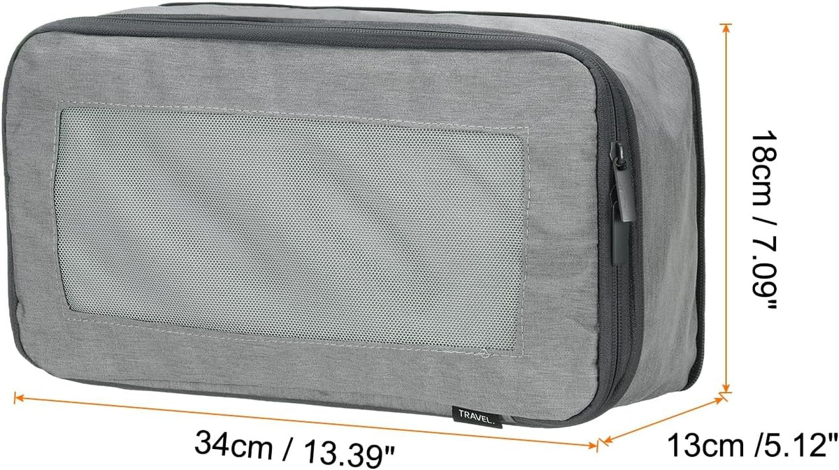 Compression Packing Cube for Suitcases 18x12x13cm Lightweight Luggage Organizers Bag Travel Essentials Compression Bags for Carry on Suitcases, Grey
