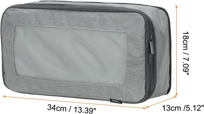 Compression Packing Cube for Suitcases 18x12x13cm Lightweight Luggage Organizers Bag Travel Essentials Compression Bags for Carry on Suitcases, Grey
