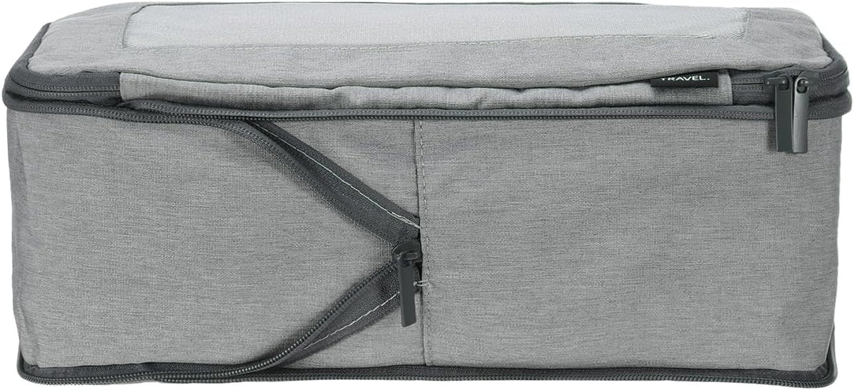 Compression Packing Cube for Suitcases 18x12x13cm Lightweight Luggage Organizers Bag Travel Essentials Compression Bags for Carry on Suitcases, Grey