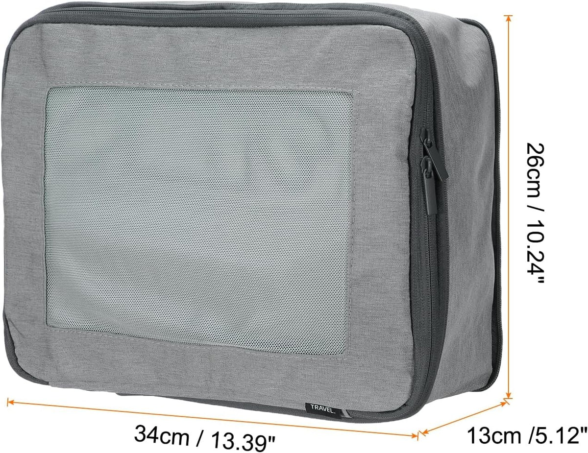 Compression Packing Cube for Suitcases 18x12x13cm Lightweight Luggage Organizers Bag Travel Essentials Compression Bags for Carry on Suitcases, Grey