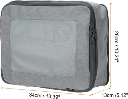 Compression Packing Cube for Suitcases 18x12x13cm Lightweight Luggage Organizers Bag Travel Essentials Compression Bags for Carry on Suitcases, Grey
