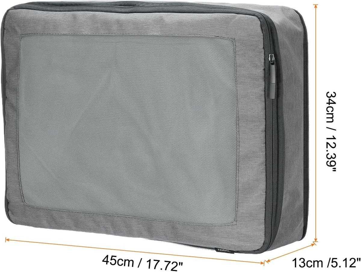 Compression Packing Cube for Suitcases 18x12x13cm Lightweight Luggage Organizers Bag Travel Essentials Compression Bags for Carry on Suitcases, Grey
