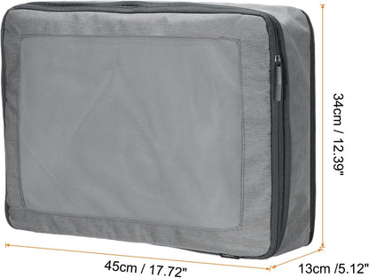 Compression Packing Cube for Suitcases 18x12x13cm Lightweight Luggage Organizers Bag Travel Essentials Compression Bags for Carry on Suitcases, Grey