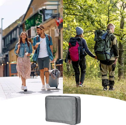 Compression Packing Cube for Suitcases 18x12x13cm Lightweight Luggage Organizers Bag Travel Essentials Compression Bags for Carry on Suitcases, Grey