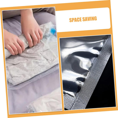 12pcs Roll up Vacuum Storage Bags, Reusable Cloth Compression Travel Bags, Pa+pe Material, Space Saving Packing Pouches for Suitcases and Clothing Organization
