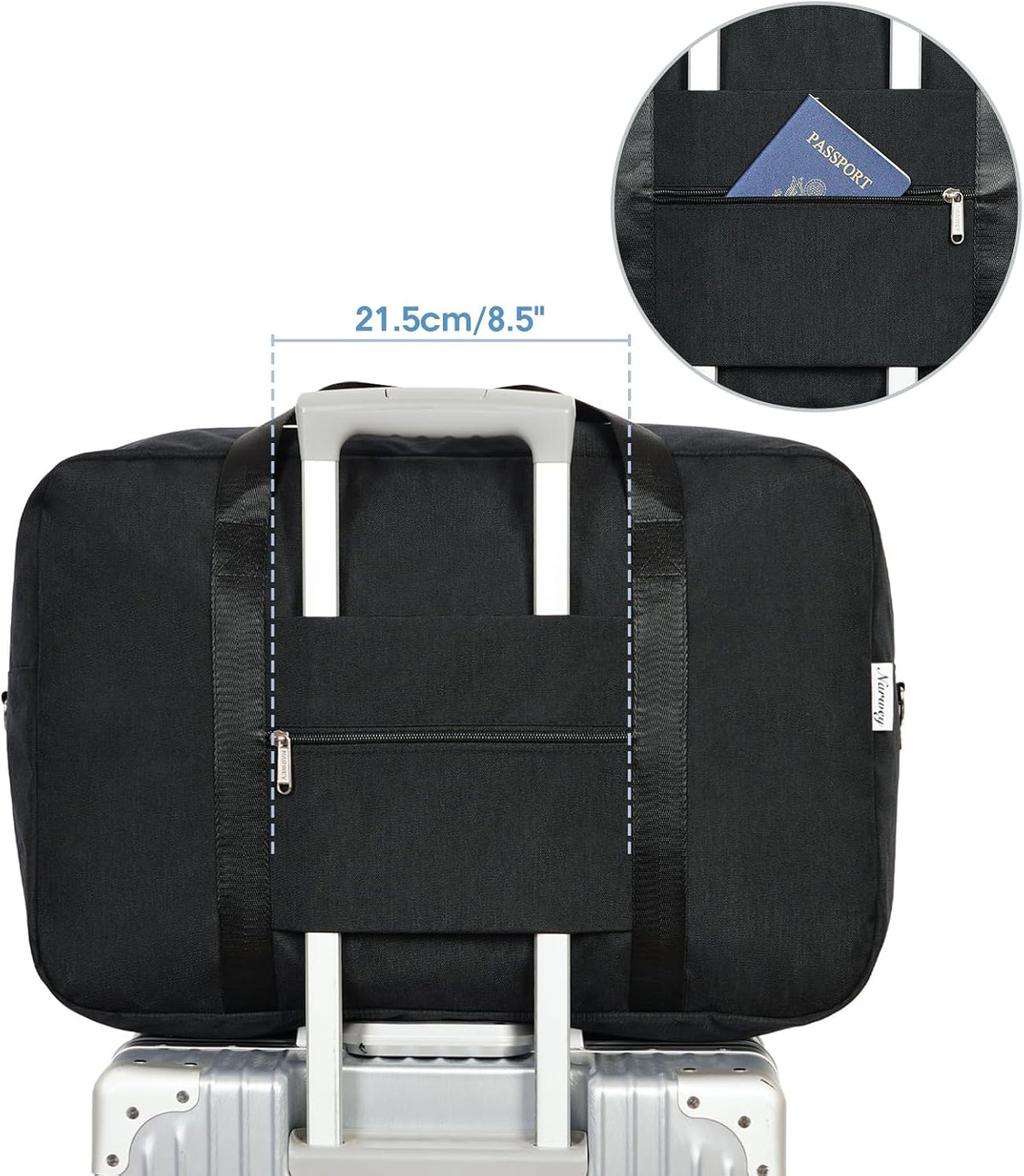 For Spirit Airlines Personal Item Bag 18x14x8 Foldable Travel Duffel Bag Underseat Carry on Luggage Weekender for Women 30L (Teal)