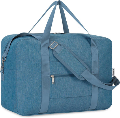 For Spirit Airlines Personal Item Bag 18x14x8 Foldable Travel Duffel Bag Underseat Carry on Luggage Weekender for Women 30L (Teal)