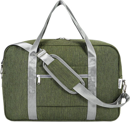 For Spirit Airlines Personal Item Bag 18x14x8 Foldable Travel Duffel Bag Underseat Carry on Luggage Weekender for Women 30L (Teal)