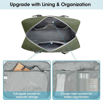 For Spirit Airlines Personal Item Bag 18x14x8 Foldable Travel Duffel Bag Underseat Carry on Luggage Weekender for Women 30L (Teal)