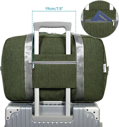 For Spirit Airlines Personal Item Bag 18x14x8 Foldable Travel Duffel Bag Underseat Carry on Luggage Weekender for Women 30L (Teal)