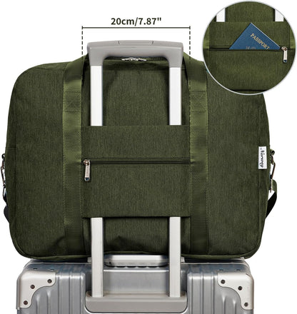 For Spirit Airlines Personal Item Bag 18x14x8 Foldable Travel Duffel Bag Underseat Carry on Luggage Weekender for Women 30L (Teal)
