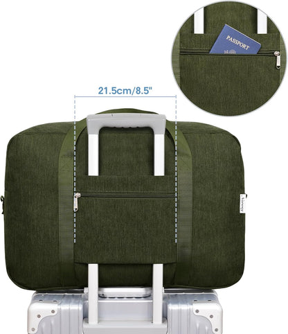 For Spirit Airlines Personal Item Bag 18x14x8 Foldable Travel Duffel Bag Underseat Carry on Luggage Weekender for Women 30L (Teal)