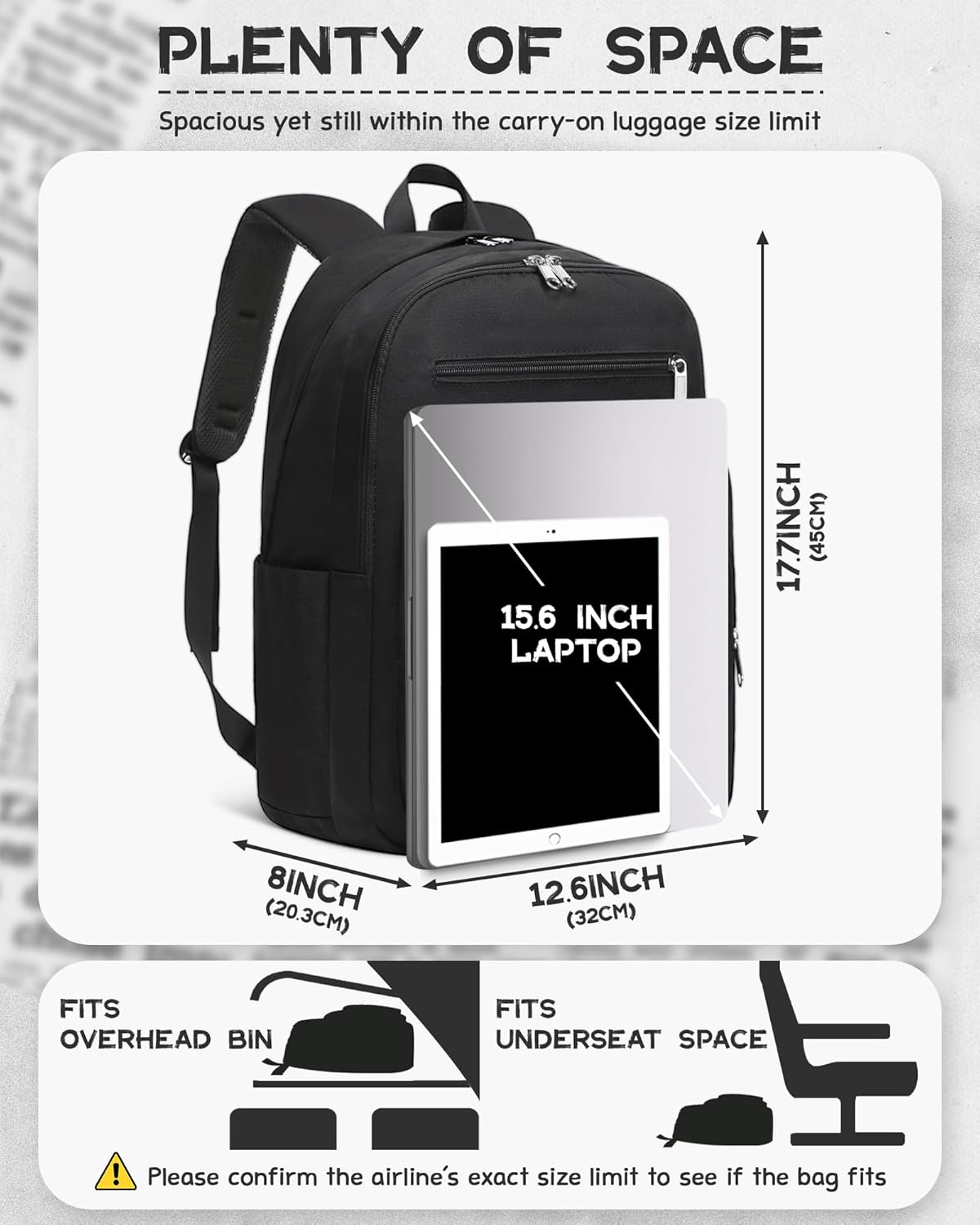 Backpack for Middle High School Teen Boys Girls Large College Bookbag with Laptop Compartment Back to School Book Bags Mochilas Escolares para Niños Niñas Adolescentes (Beige, Solid)