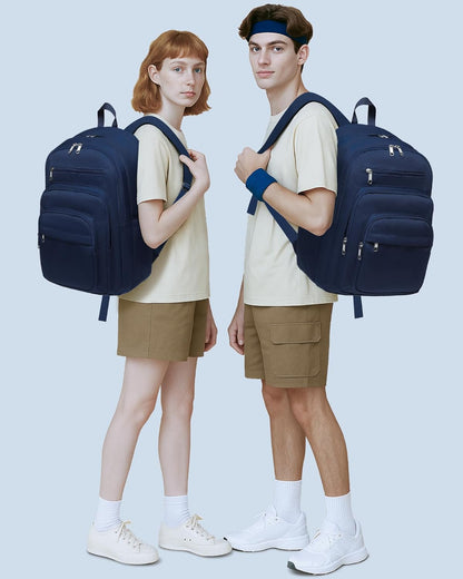 Backpack for Middle High School Teen Boys Girls Large College Bookbag with Laptop Compartment Back to School Book Bags Mochilas Escolares para Niños Niñas Adolescentes (Beige, Solid)