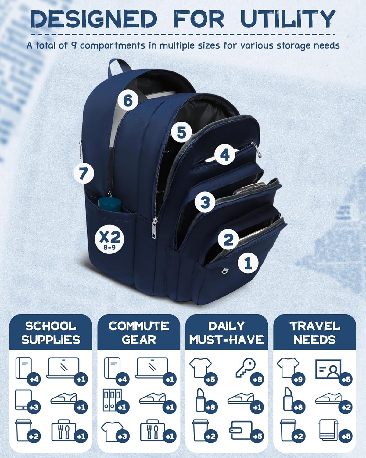 Backpack for Middle High School Teen Boys Girls Large College Bookbag with Laptop Compartment Back to School Book Bags Mochilas Escolares para Niños Niñas Adolescentes (Beige, Solid)