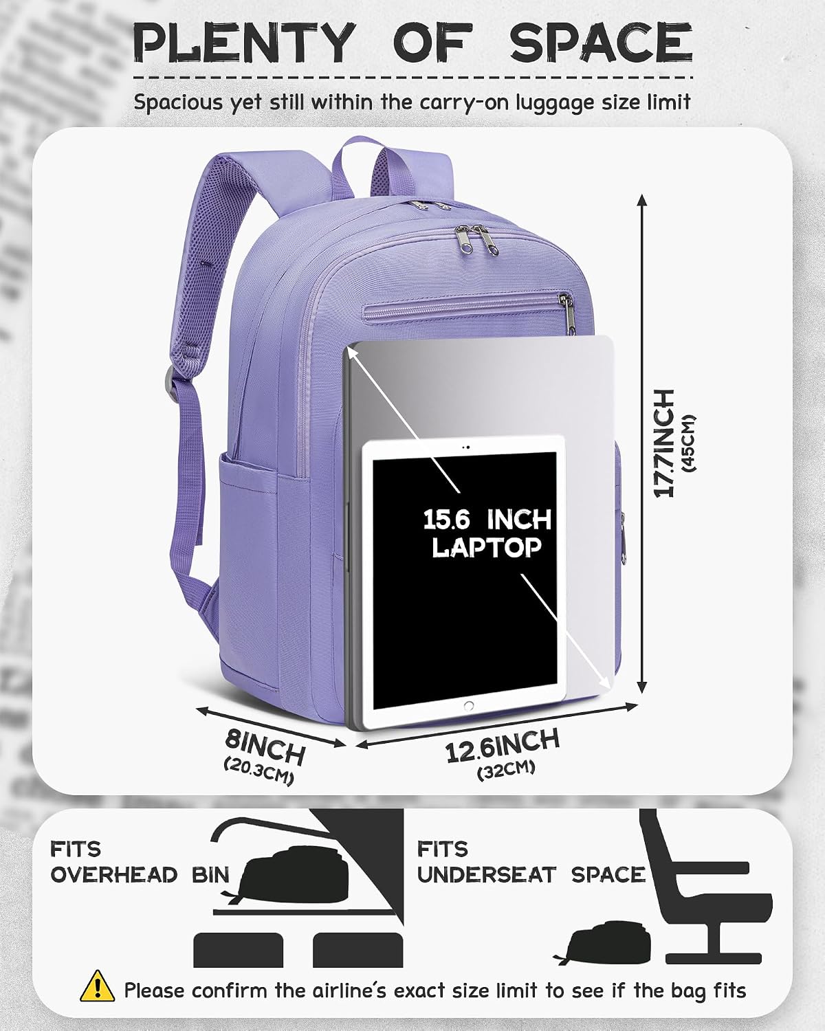 Backpack for Middle High School Teen Boys Girls Large College Bookbag with Laptop Compartment Back to School Book Bags Mochilas Escolares para Niños Niñas Adolescentes (Beige, Solid)