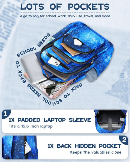 Backpack for Middle High School Teen Boys Girls Large College Bookbag with Laptop Compartment Back to School Book Bags Mochilas Escolares para Niños Niñas Adolescentes (Beige, Solid)
