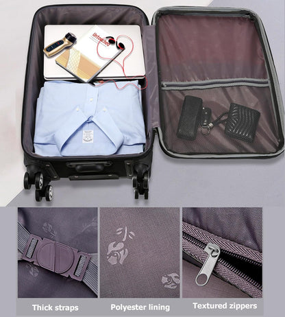 2 pcs Expandable Oxford Business Luggage Set with Travel Bag | Oxford fabric, 15% expansion and travel bag handle outfits, shoes and essentials across short or checked trips