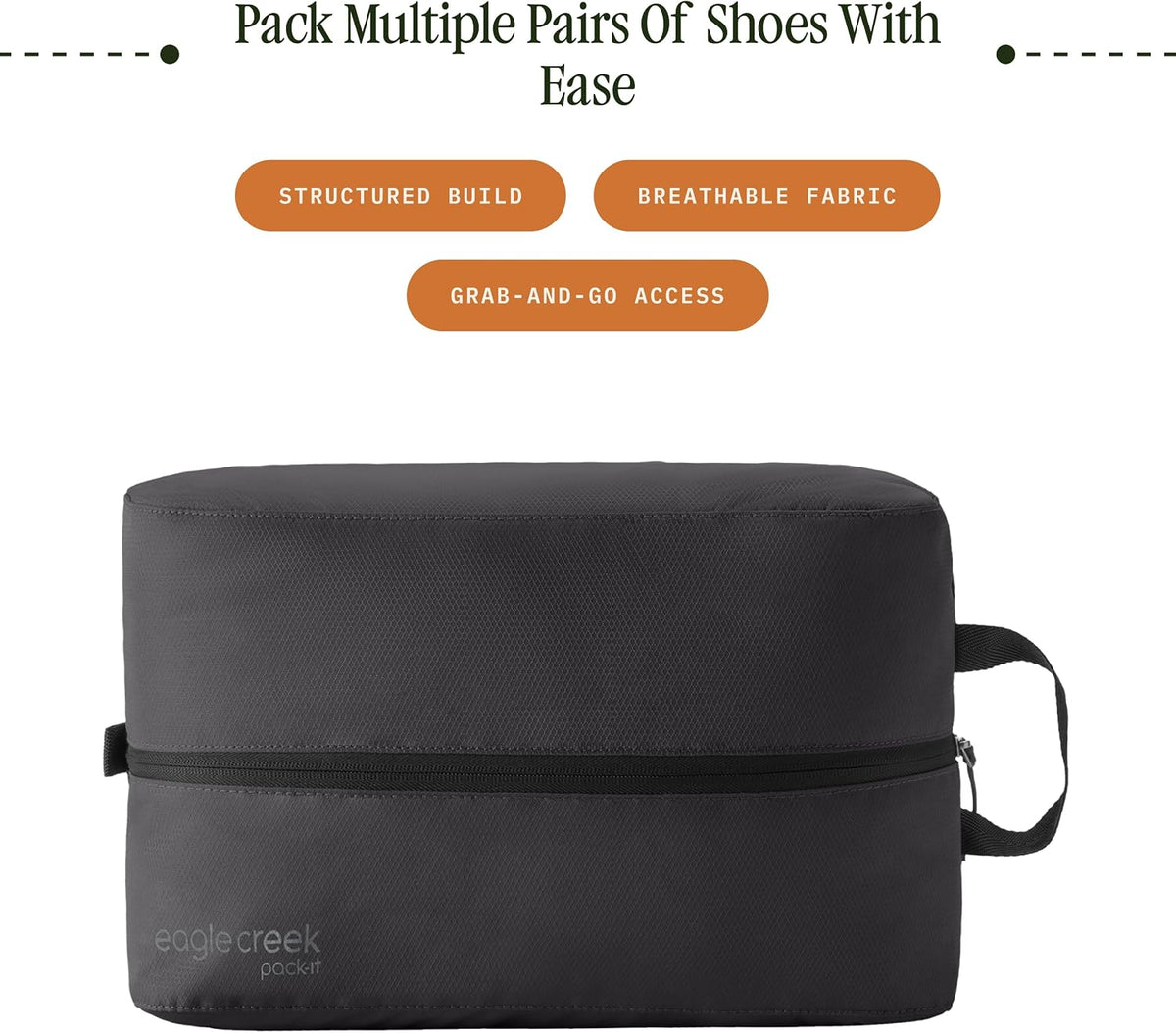 Pack-It Reveal Multi Shoe Cube - Dual-Compartment Shoe Cube for Optimizing Luggage Space - Travel-Friendly - Easy-Grab Zipper & Quick Grab Handle - Lightweight & Portable - Blue Dawn