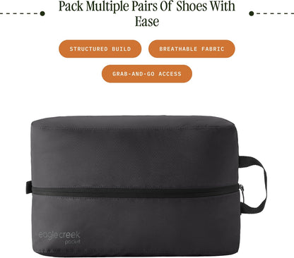 Pack-It Reveal Multi Shoe Cube - Dual-Compartment Shoe Cube for Optimizing Luggage Space - Travel-Friendly - Easy-Grab Zipper & Quick Grab Handle - Lightweight & Portable - Blue Dawn