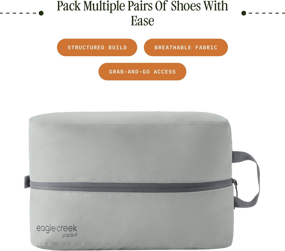 Pack-It Reveal Multi Shoe Cube - Dual-Compartment Shoe Cube for Optimizing Luggage Space - Travel-Friendly - Easy-Grab Zipper & Quick Grab Handle - Lightweight & Portable - Blue Dawn
