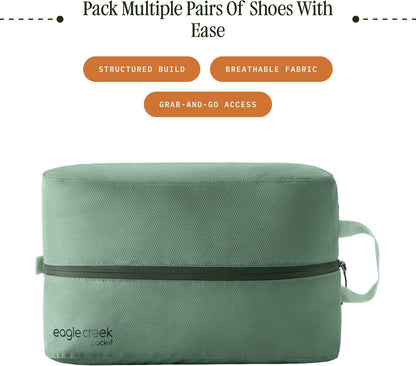 Pack-It Reveal Multi Shoe Cube - Dual-Compartment Shoe Cube for Optimizing Luggage Space - Travel-Friendly - Easy-Grab Zipper & Quick Grab Handle - Lightweight & Portable - Blue Dawn