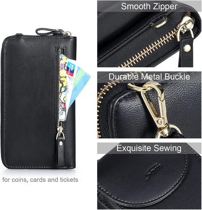 Small Crossbody Bags for Women Phone Purse RFID Blocking Wallet | Card Slots, Vegan Leather, Anti-theft, Multi Pockets, Detachable Adjustable Strap, Travel Eveyday Outing