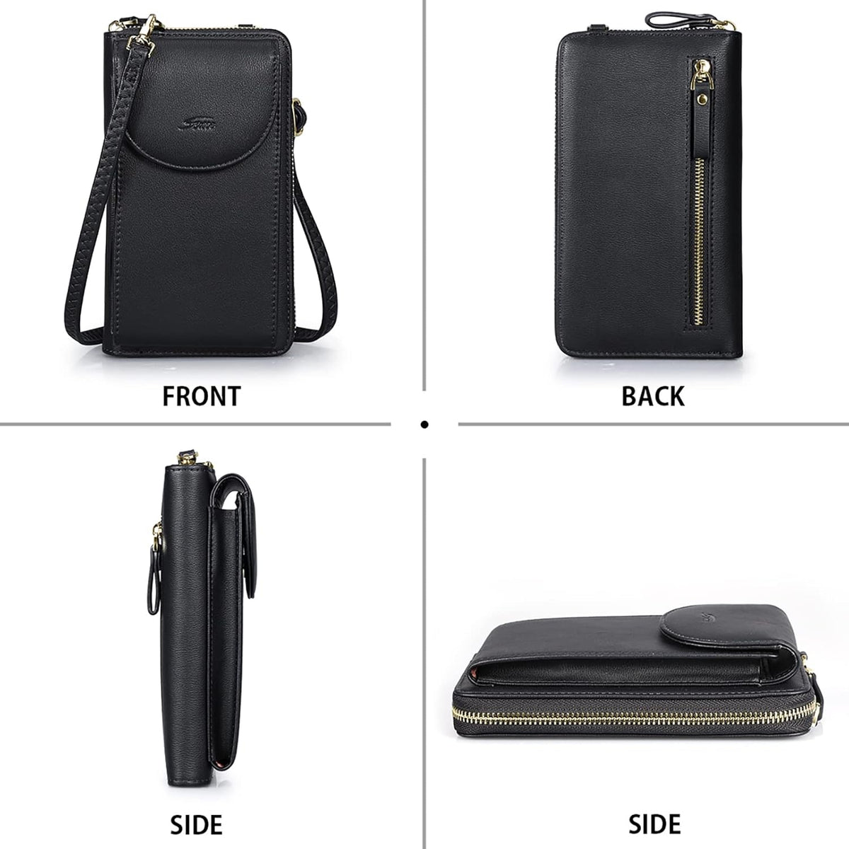 Small Crossbody Bags for Women Phone Purse RFID Blocking Wallet | Card Slots, Vegan Leather, Anti-theft, Multi Pockets, Detachable Adjustable Strap, Travel Eveyday Outing