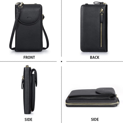 Small Crossbody Bags for Women Phone Purse RFID Blocking Wallet | Card Slots, Vegan Leather, Anti-theft, Multi Pockets, Detachable Adjustable Strap, Travel Eveyday Outing