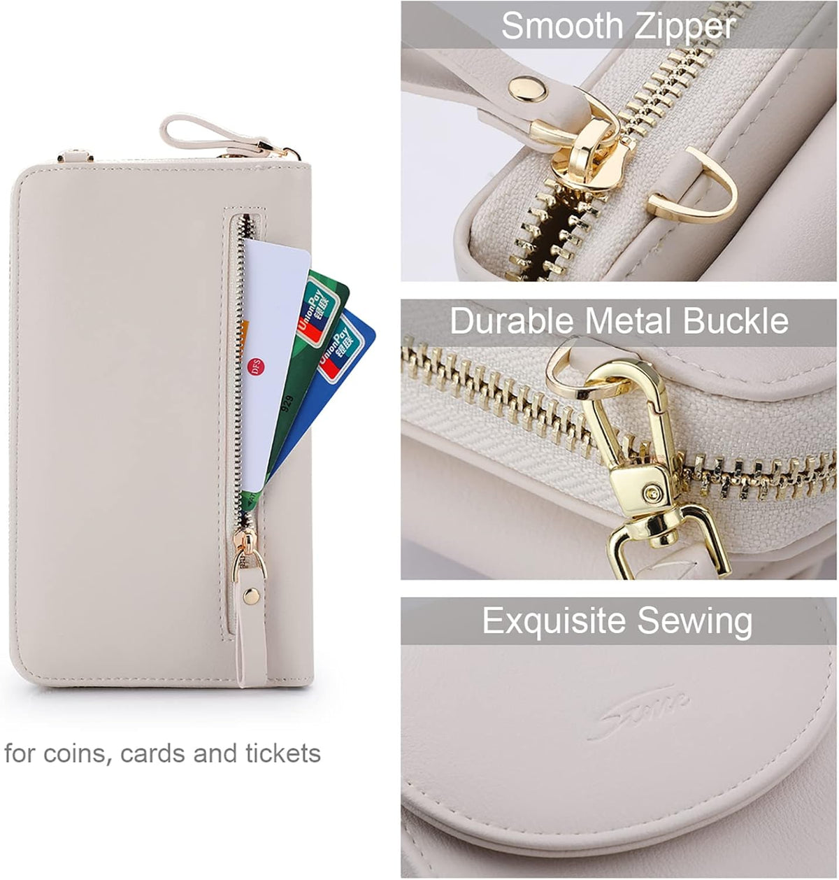 Small Crossbody Bags for Women Phone Purse RFID Blocking Wallet | Card Slots, Vegan Leather, Anti-theft, Multi Pockets, Detachable Adjustable Strap, Travel Eveyday Outing